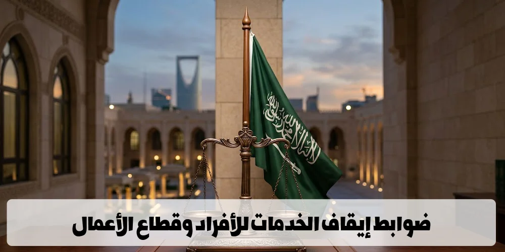 ضوابط إيقاف الخدمات للأفراد وقطاع الأعمال