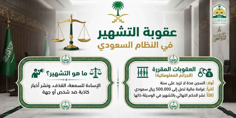 عقوبة التشهير في النظام السعودي